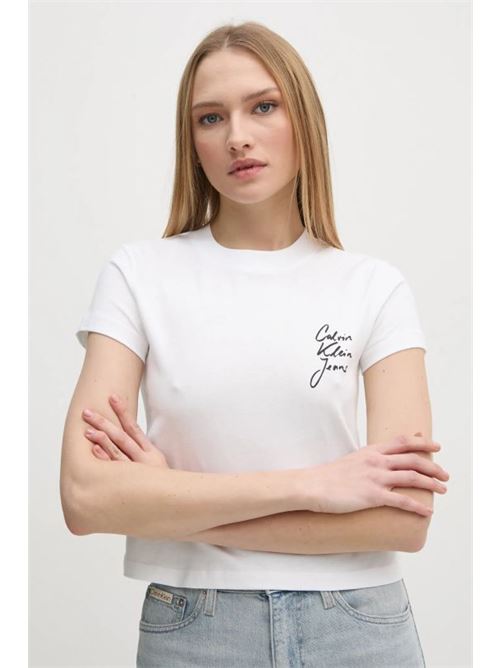 script institutional baby tee CALVIN KLEIN JEANS | J20J224984YAF